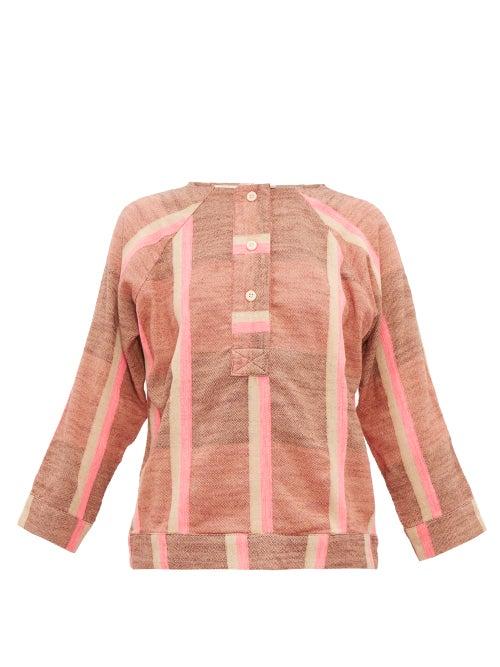 Matchesfashion.com Ace & Jig - Sue Striped Cotton Top - Womens - Beige Multi