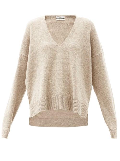 Matchesfashion.com Co - V-neck Wool-blend Sweater - Womens - Beige