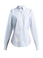 Thom Browne Button-down Striped Cotton-poplin Shirt