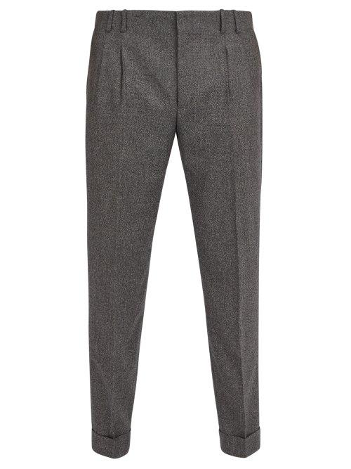 Matchesfashion.com Paul Smith - Pleated Wool Trousers - Mens - Grey