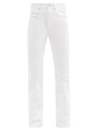 Matchesfashion.com Isabel Marant Toile - Belvira Logo-embroidered Bootcut Jeans - Womens - White