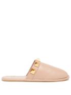 Valentino Garavani - Roman Stud Leather Slippers - Womens - Nude