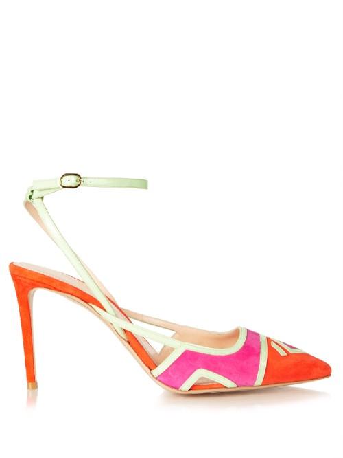 Nicholas Kirkwood Outliner Ankle-strap Suede Pumps