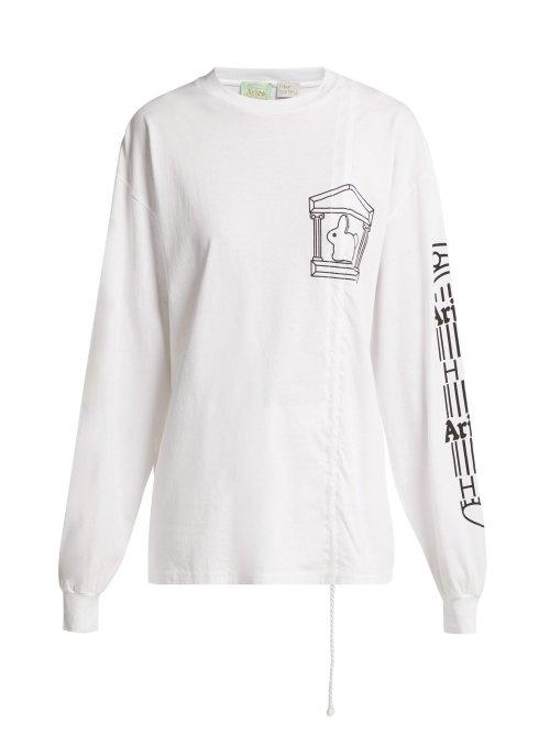 Matchesfashion.com Hillier Bartley - X Aries Long Sleeved Cotton T Shirt - Womens - White