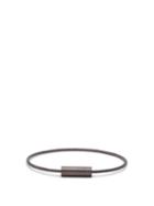 Matchesfashion.com Le Gramme - Le 7 Sterling Silver Cable Bracelet - Mens - Black