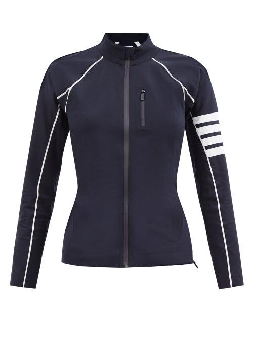 Thom Browne - Four-bar Jersey Jacket - Womens - Navy