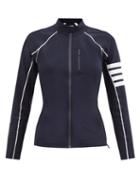 Thom Browne - Four-bar Jersey Jacket - Womens - Navy
