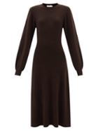 Three Graces London - X Jud Matilda Wool-blend Maxi Dress - Womens - Dark Brown