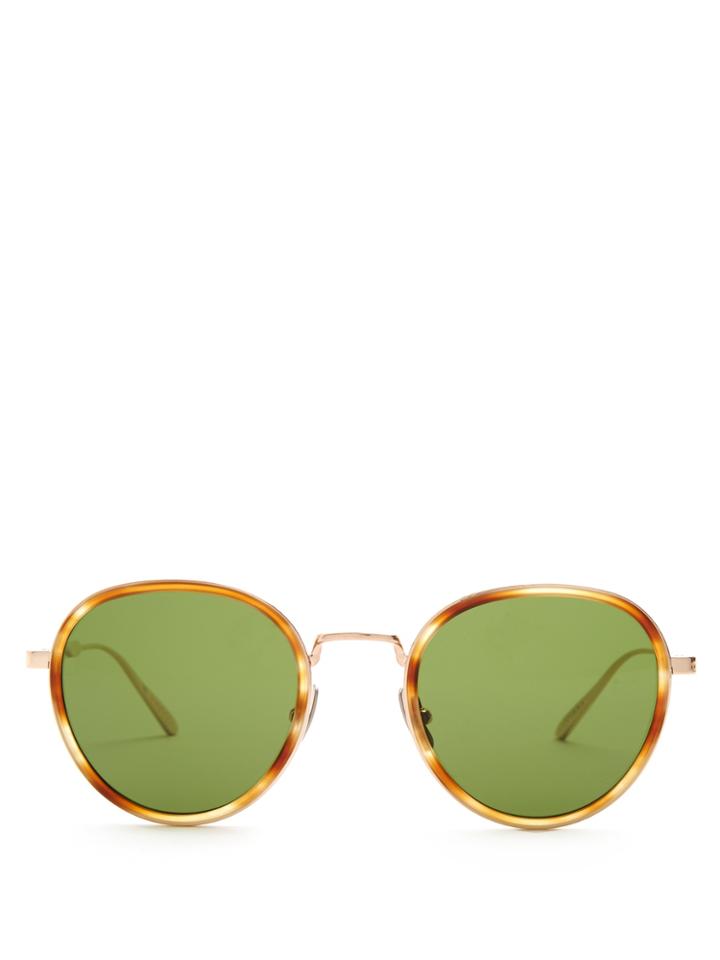 Bottega Veneta Round-frame Tortoiseshell Glasses
