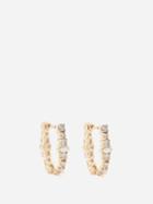 Ileana Makri - Rivulet Diamond & 18kt Gold Hoop Earrings - Womens - Gold Multi