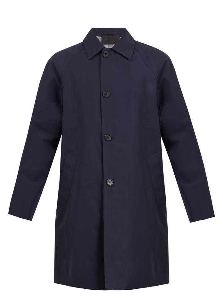 Prada Point-collar Raglan Overcoat