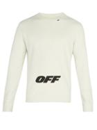 Matchesfashion.com Off-white - Wing Logo Cotton Sweatshirt - Mens - White