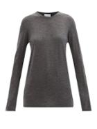 Raey - Slim-fit Merino Wool Crew-neck Sweater - Womens - Charcoal