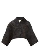 Matchesfashion.com By Walid - Lamia 19th Century Victorian Silk Cropped Jacket - Womens - Black