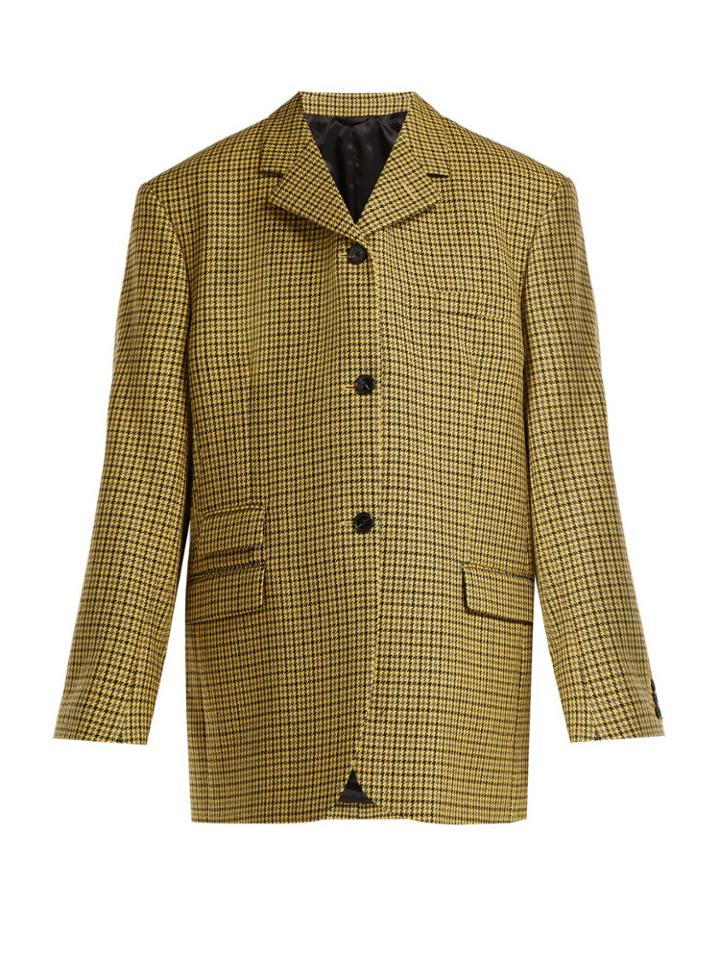 Raf Simons Single-breasted Wool Tweed Blazer
