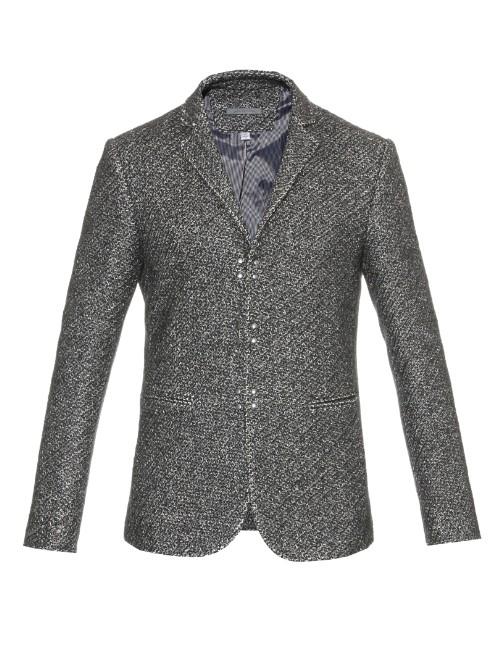 John Varvatos Flecked Virgin Wool-blend Blazer
