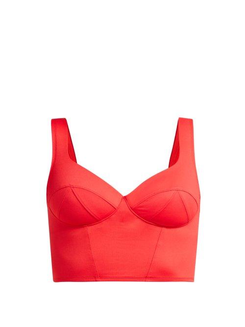 Matchesfashion.com Ernest Leoty - Jade Sports Crop Top - Womens - Red