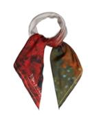 Matchesfashion.com Mary Mccartney - Profile On Red Print Silk Scarf - Womens - Red