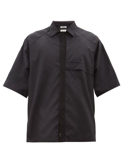 Tom Wood - Achille Organic-cotton Short-sleeved Shirt - Mens - Black
