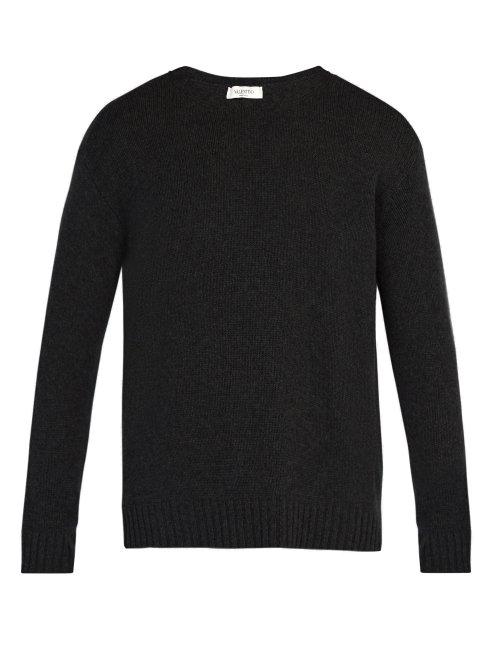 Matchesfashion.com Valentino - Crew Neck Cashmere Sweater - Mens - Black