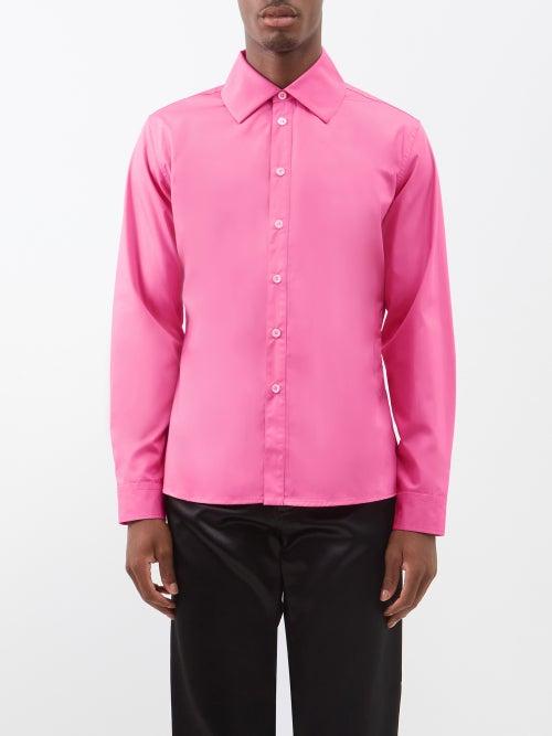 Walter Van Beirendonck - Star Cotton-poplin Shirt - Mens - Pink