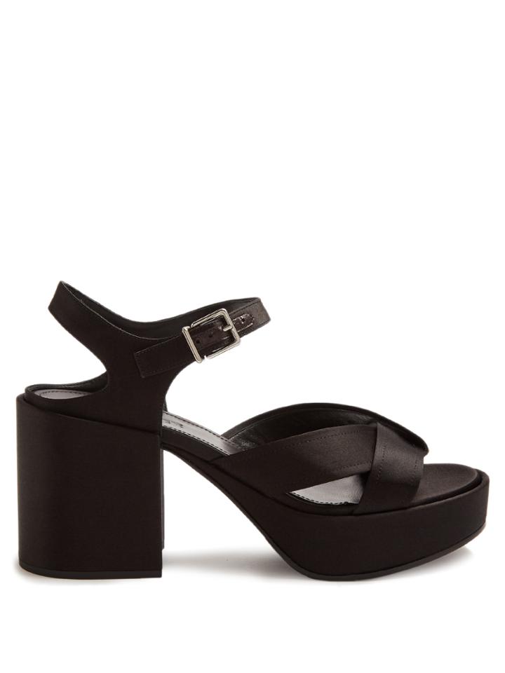 Jil Sander Chunky Block-heel Satin Sandals