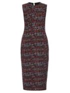 Rochas Sleeveless Matelass-jacquard Midi Dress