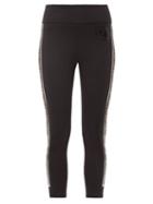 Matchesfashion.com Fendi - Ff Side Striped Performance Leggings - Womens - Black