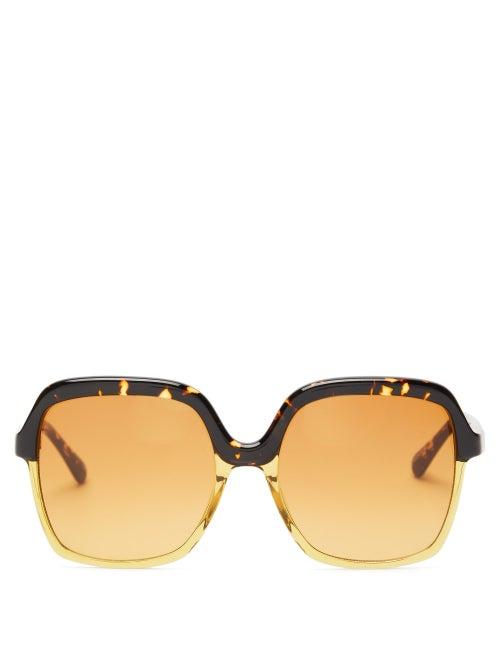 Matchesfashion.com Kaleos - Clarke Tortoiseshell-acetate Sunglasses - Womens - Tortoiseshell