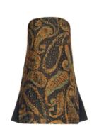 Ellery Sound And Vision Paisley-jacquard Strapless Top