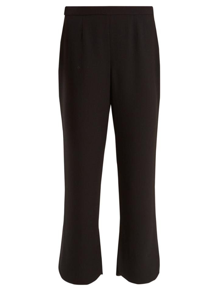 Prada Mid-rise Cropped Crepe Trousers