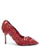 Matchesfashion.com Valentino Garavani - Atelier 03 Rose Edition Leather Pumps - Womens - Red