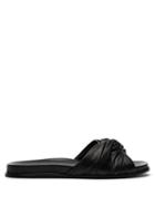 Matchesfashion.com Prada - Knot Detail Leather Slides - Womens - Black