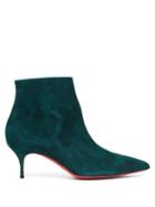 Matchesfashion.com Christian Louboutin - So Kate 55 Suede Boots - Womens - Dark Green
