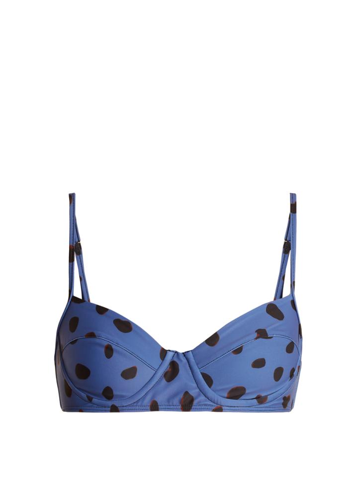 Mara Hoffman Lua Polka-dot Print Underwired Bikini Top