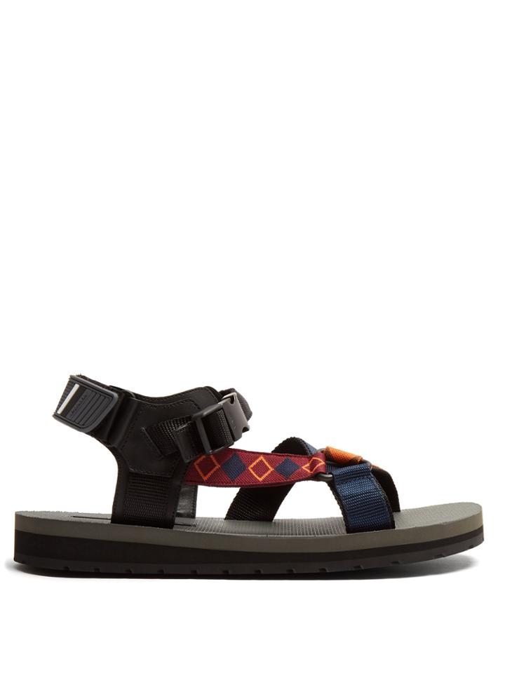 Prada Multi-strap Rubber Sandals