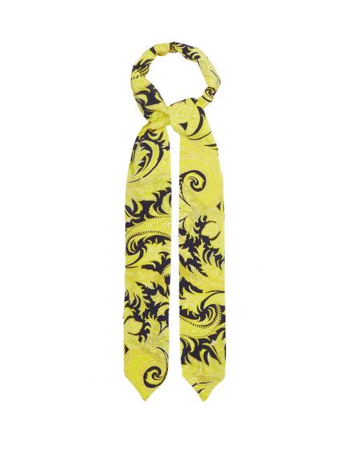 Ladies Accessories Etro - Arizona Paisley-print Silk-satin Scarf - Womens - Yellow Multi