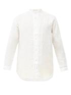Matchesfashion.com Smr Days - Stand-collar Linen Shirt - Mens - Cream