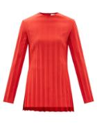 A.w.a.k.e. Mode - Pleated Crepe Top - Womens - Red