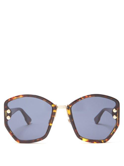 Matchesfashion.com Dior Eyewear - Dioraddict2 Acetate Sunglasses - Womens - Blue