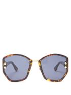 Matchesfashion.com Dior Eyewear - Dioraddict2 Acetate Sunglasses - Womens - Blue