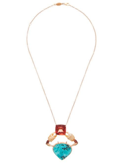 Matchesfashion.com Daniela Villegas - Asgaya Gigagei Sapphire & 18kt Rose-gold Necklace - Womens - Blue Multi