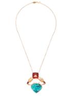 Matchesfashion.com Daniela Villegas - Asgaya Gigagei Sapphire & 18kt Rose-gold Necklace - Womens - Blue Multi