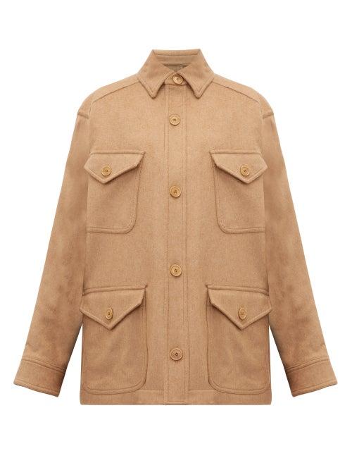 Matchesfashion.com Katharine Hamnett London - Kate Patch Pocket Camel Jacket - Womens - Camel