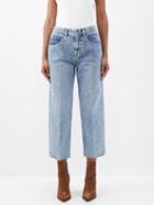 Petar Petrov - Gilon Cropped Straight-leg Jeans - Womens - Light Denim