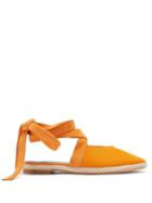 Matchesfashion.com Jw Anderson - Suede Trimmed Lace Up Espadrilles - Womens - Orange