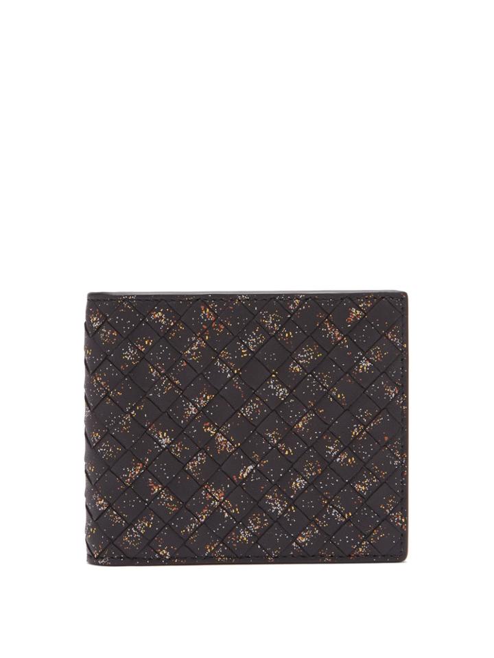Bottega Veneta Bi-fold Splatter-print Intrecciato Wallet