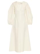 Emilia Wickstead Martha Balloon-sleeve Woven Dress