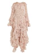 Preen By Thornton Bregazzi Genevieve Asymmetric-ruffle Silk-chiffon Dress