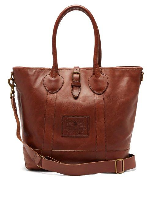 Matchesfashion.com Polo Ralph Lauren - Heritage Tumbled Leather Tote Bag - Mens - Brown